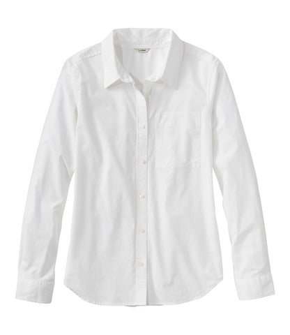 Women's Essential Cotton Poplin Shirt, Long-Sleeve | L.L.Bean for sale
