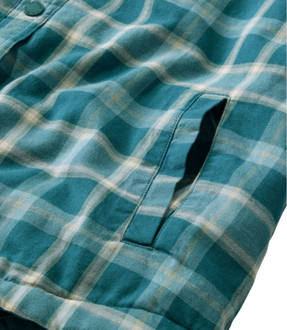 Women's Fleece-Lined Flannel Shirt, Snap-Front Plaid | L.L.Bean outlet