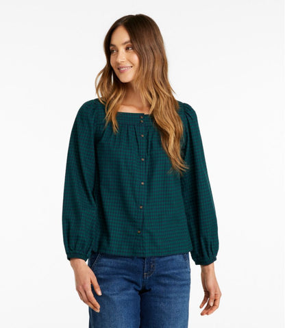 Women's Whisperweight Flannel Shirt, Squareneck | L.L.Bean for sale