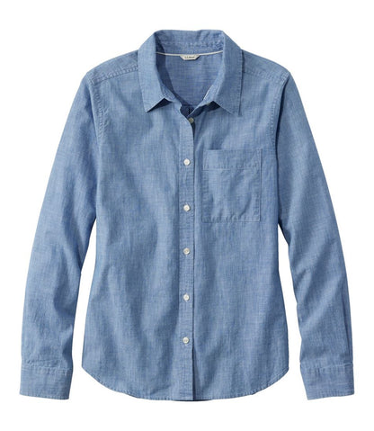 Women's Essential Cotton Shirt, Chambray Long Sleeve | L.L.Bean online