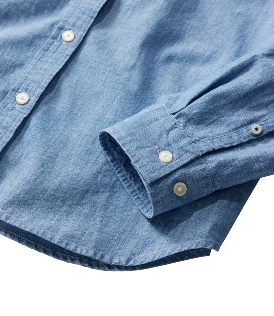 Women's Essential Cotton Shirt, Chambray Long Sleeve | L.L.Bean online