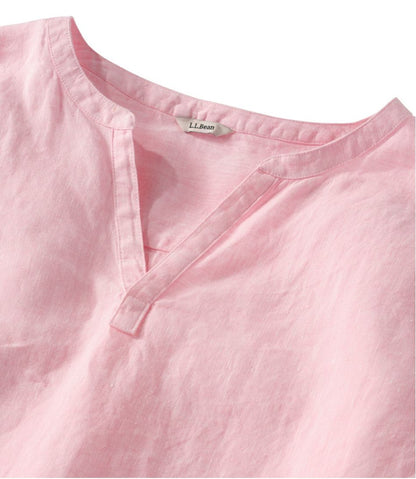 Women's Premium Washable Linen Shirt, Splitneck | L.L.Bean on sale