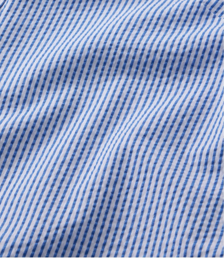 Women's Vacationland Seersucker Shirt, Short-Sleeve Popover Stripe | L.L.Bean online
