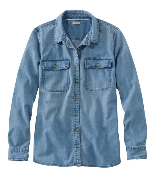 Women's L.L. Bean Heritage Washed Denim Shirt, Long-Sleeve | L.L.Bean on sale