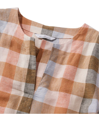 Women's Signature Linen-Blend Splitneck Shirt, Short-Sleeve | L.L.Bean online