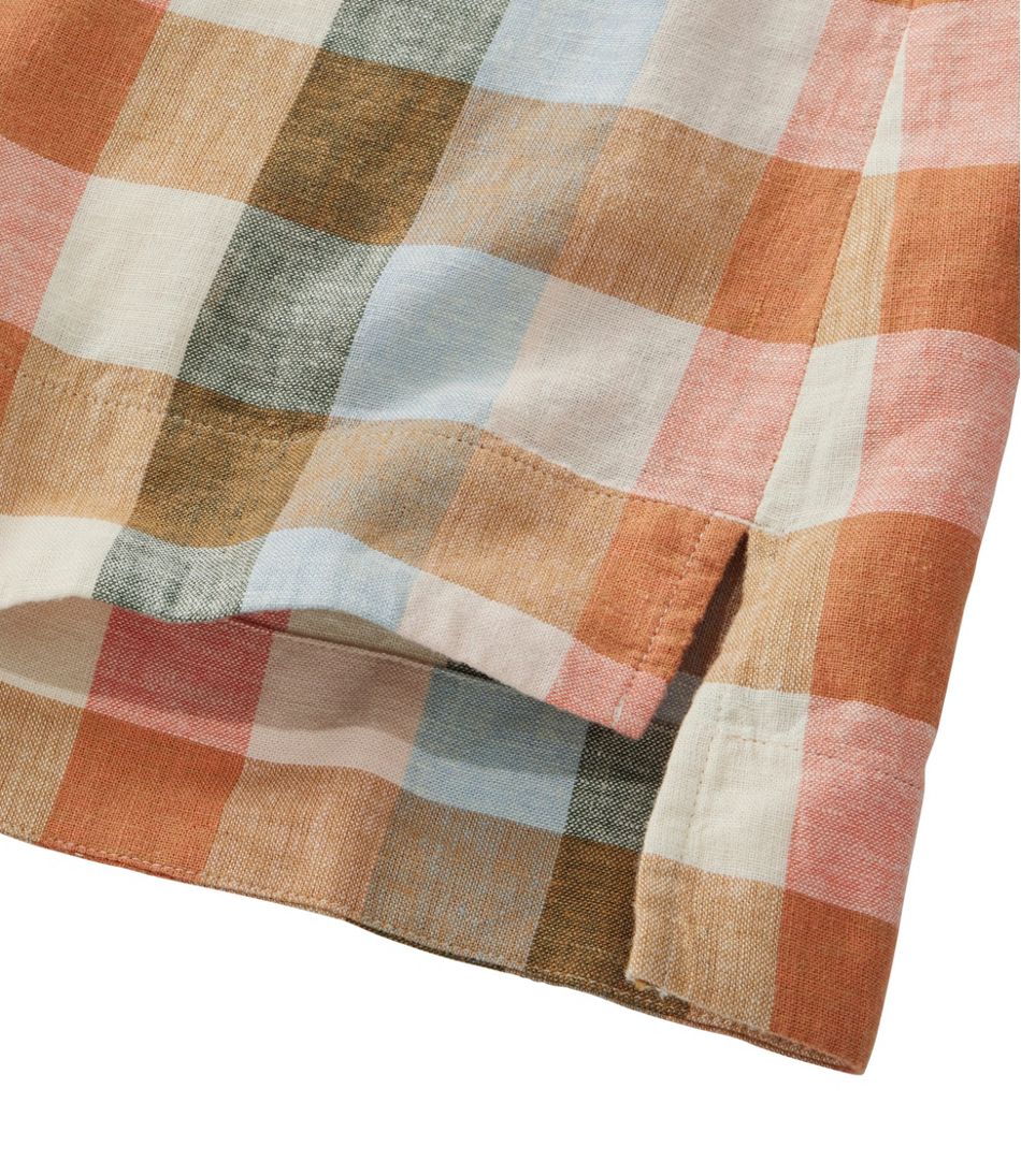 Women's Signature Linen-Blend Splitneck Shirt, Short-Sleeve | L.L.Bean online