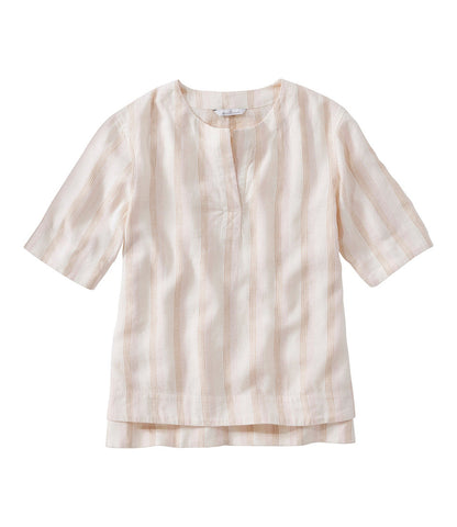 Women's Signature Linen-Blend Splitneck Shirt, Short-Sleeve | L.L.Bean online