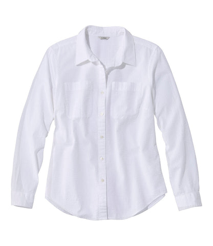 Women's Vacationland Seersucker Shirt, Long-Sleeve | L.L.Bean outlet