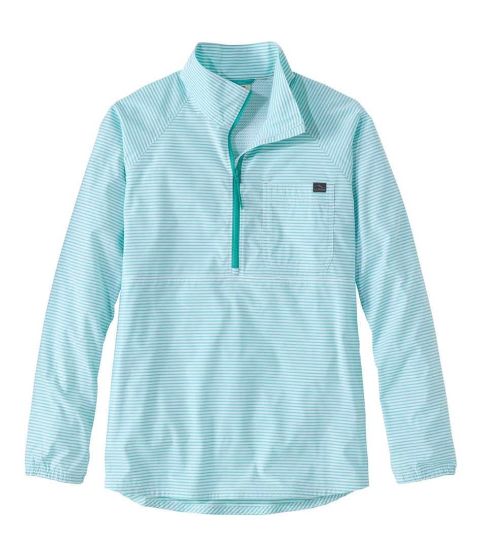 Women's Everyday SunSmart® Woven Shirt, Quarter-Zip Pullover Colorblock | L.L.Bean US