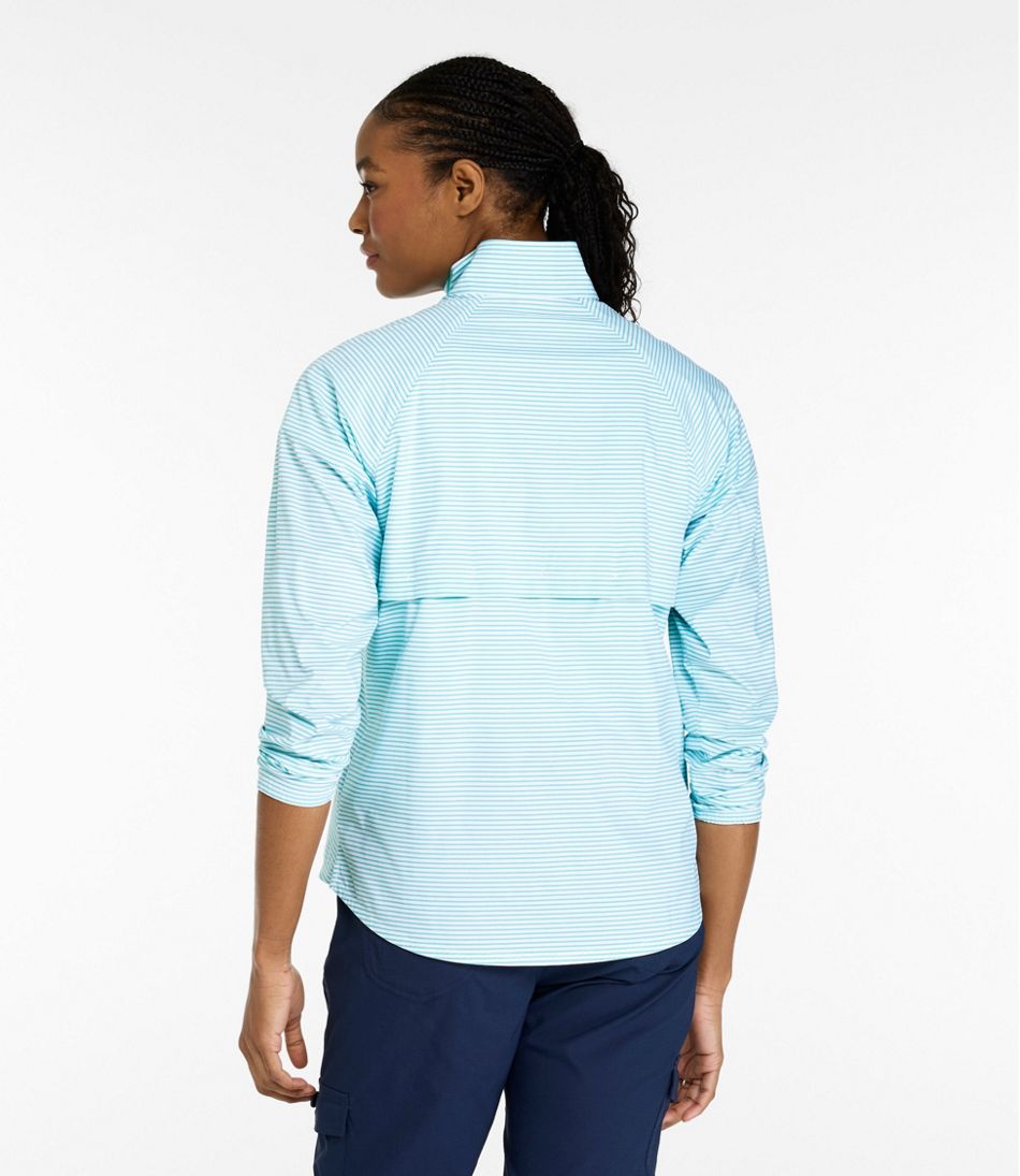 Women's Everyday SunSmart® Woven Shirt, Quarter-Zip Pullover Colorblock | L.L.Bean US