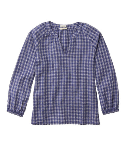 Women's Bean's Seacoast Seersucker Splitneck Shirt | L.L.Bean sale
