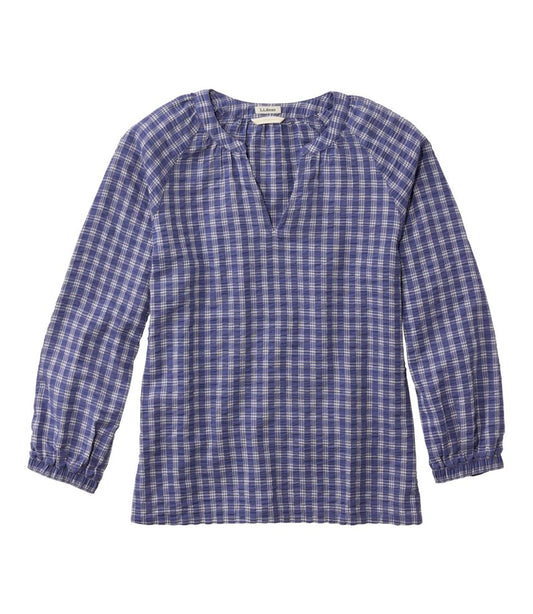 Women's Bean's Seacoast Seersucker Splitneck Shirt | L.L.Bean sale