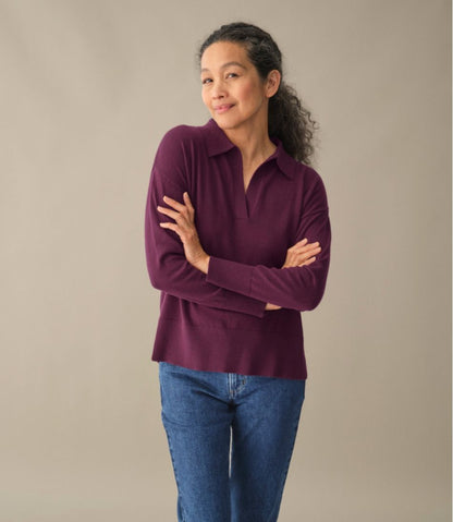 Women's Cotton/Cashmere Sweater, Polo | L.L.Bean on sale