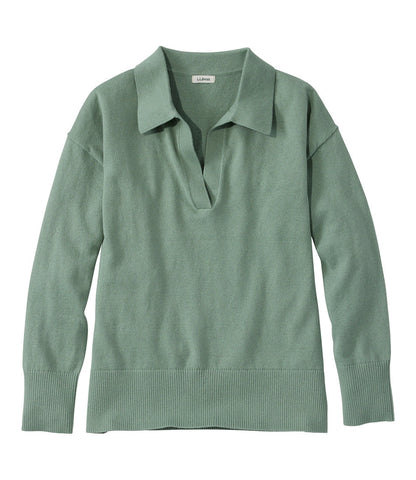 Women's Cotton/Cashmere Sweater, Polo | L.L.Bean on sale