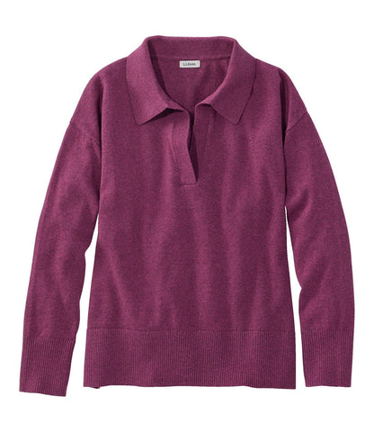 Women's Cotton/Cashmere Sweater, Polo | L.L.Bean on sale