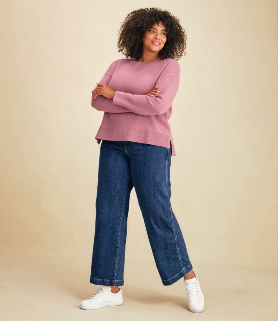 Women's Wicked Soft Cotton/Cashmere Crewneck Sweater | L.L.Bean US