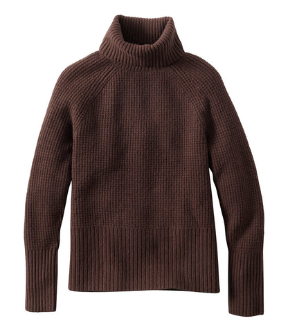 Women's SuperSoft Waffle Sweater, Turtleneck | L.L.Bean outlet