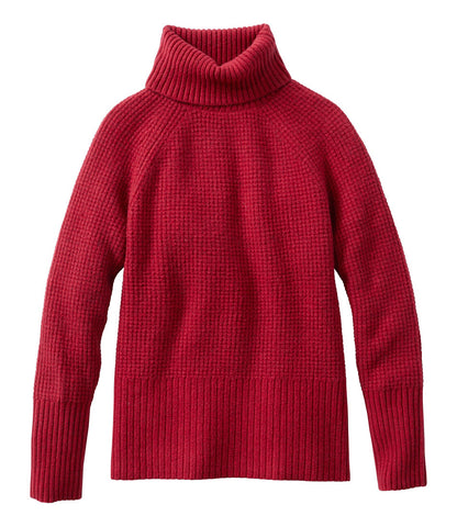 Women's SuperSoft Waffle Sweater, Turtleneck | L.L.Bean outlet