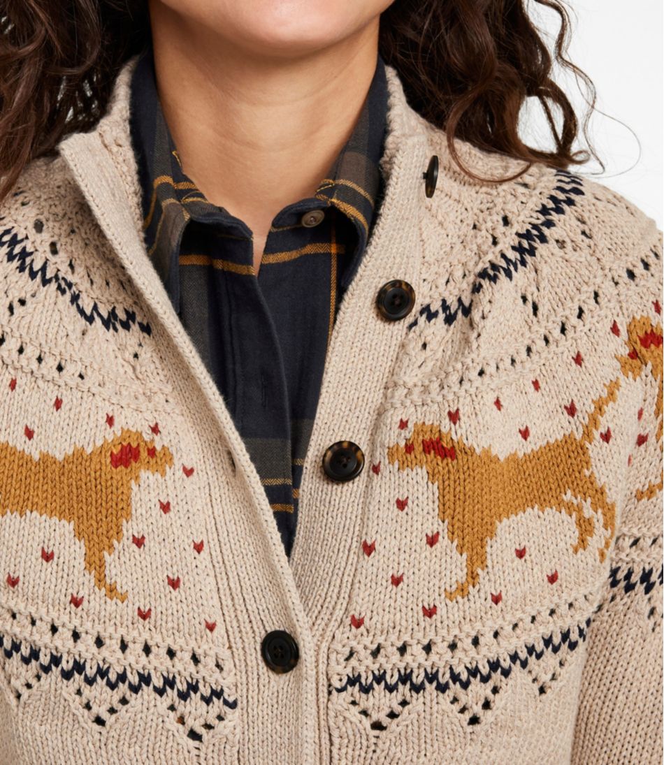 Women's Signature Cotton Fisherman Sweater, Short Cardigan Fair Isle | L.L.Bean discount