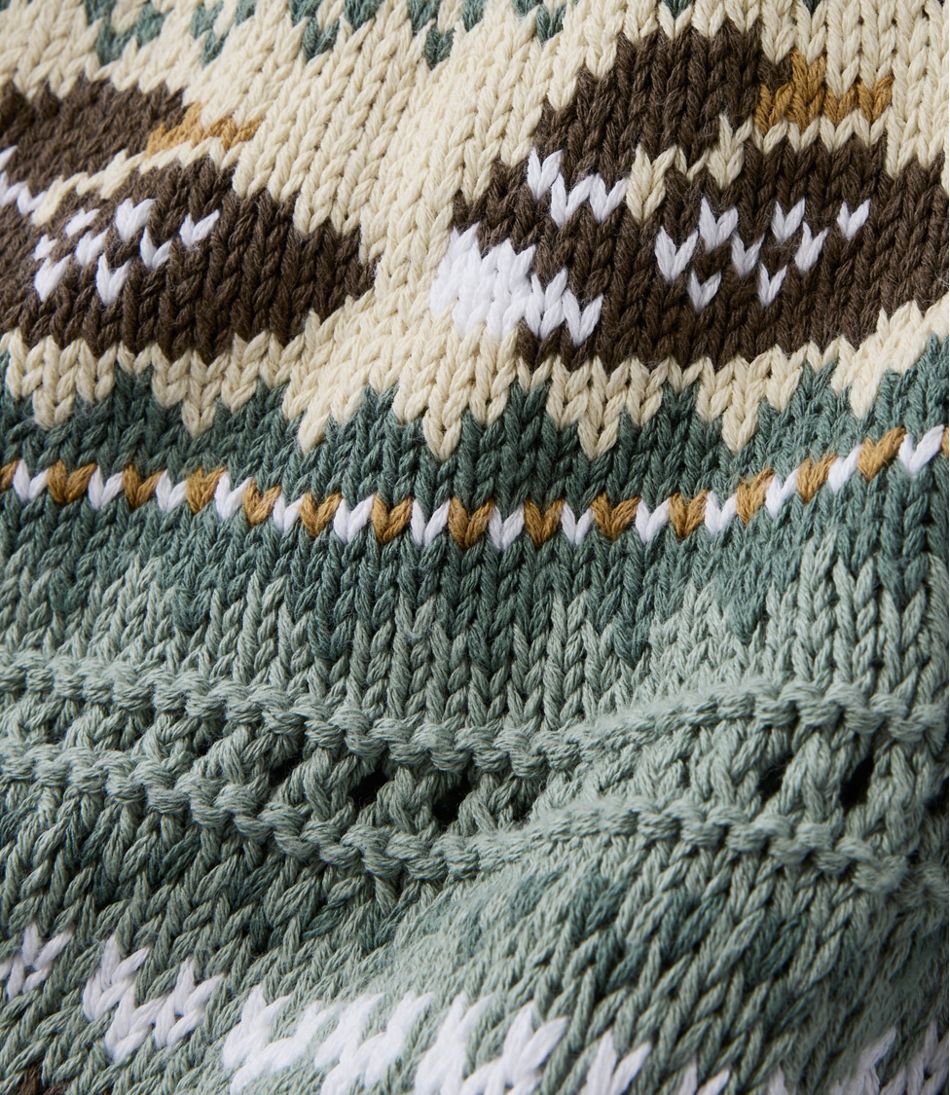 Women's Signature Cotton Fisherman Sweater, Short Cardigan Fair Isle | L.L.Bean discount