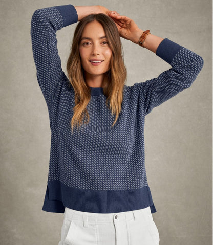 Women's Wicked Soft Cotton/Cashmere Crewneck Sweater, Pattern | L.L.Bean on sale