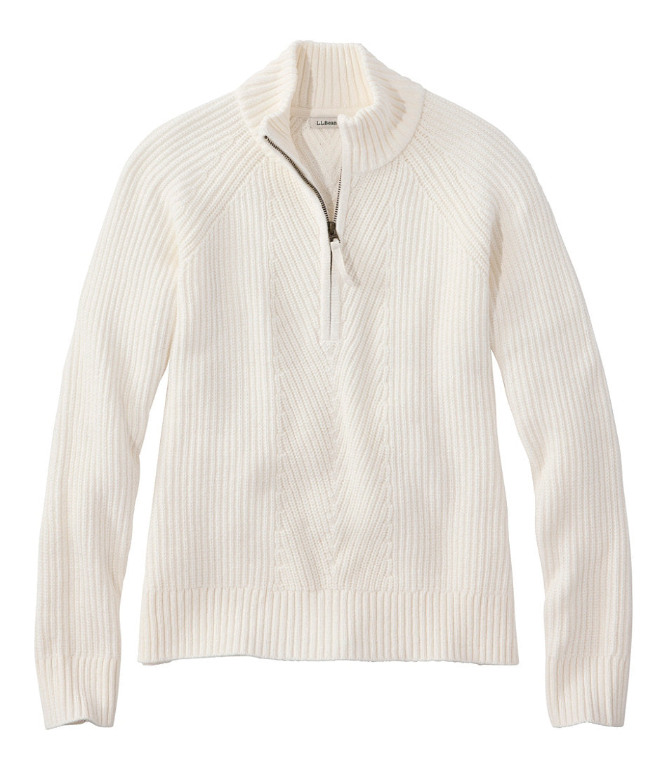 Women's Mariner Shaker Sweater, Quarter-Zip | L.L.Bean online