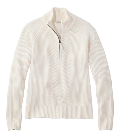 Women's Mariner Shaker Sweater, Quarter-Zip | L.L.Bean online