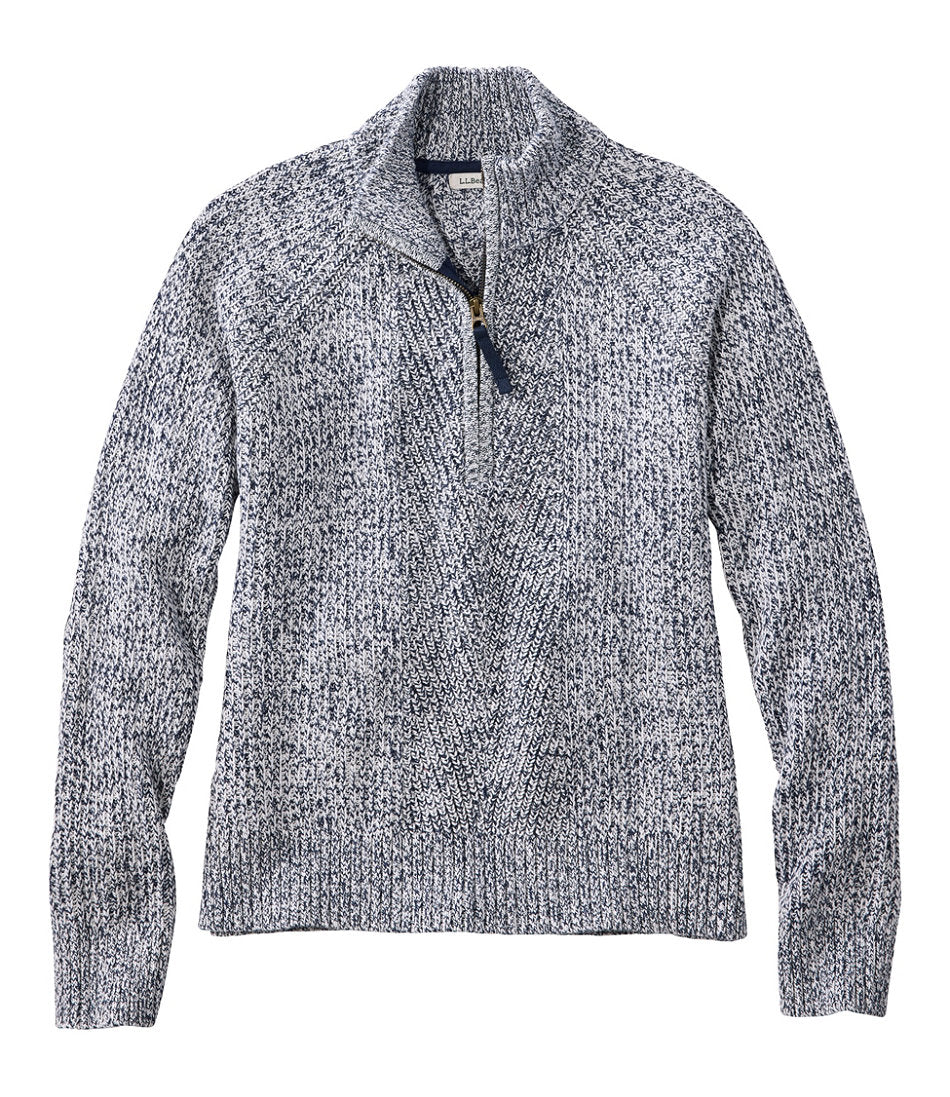 Women's Mariner Shaker Sweater, Quarter-Zip | L.L.Bean online