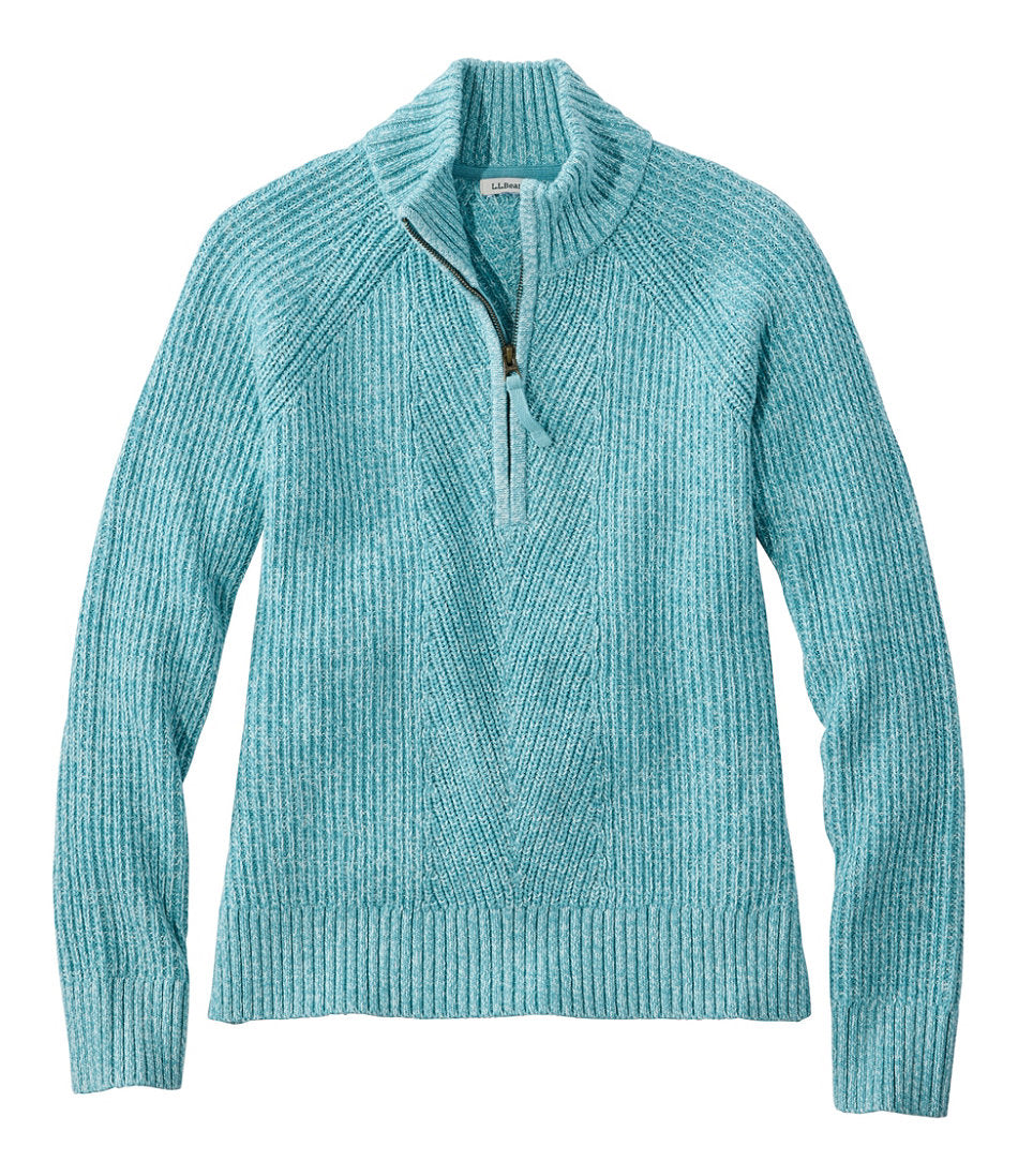 Women's Mariner Shaker Sweater, Quarter-Zip | L.L.Bean online