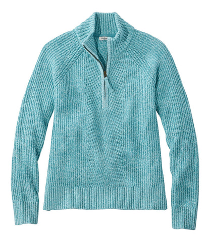 Women's Mariner Shaker Sweater, Quarter-Zip | L.L.Bean online