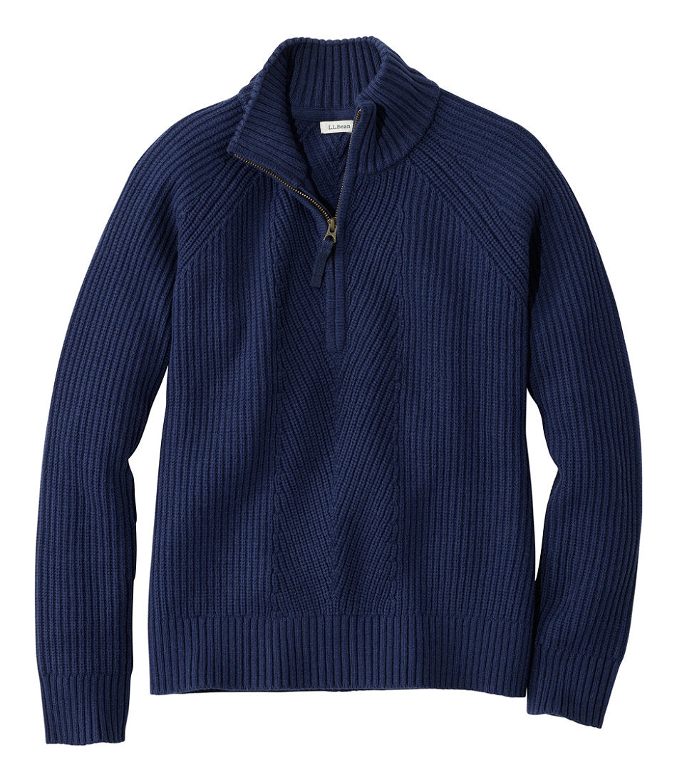Women's Mariner Shaker Sweater, Quarter-Zip | L.L.Bean online
