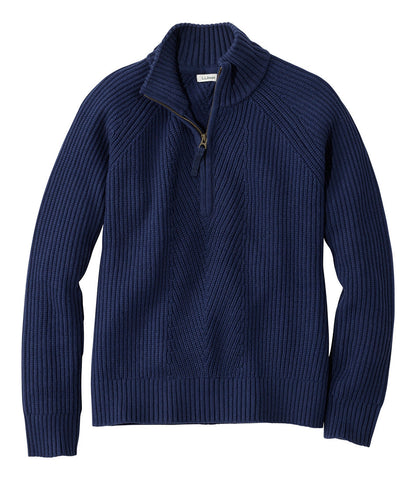 Women's Mariner Shaker Sweater, Quarter-Zip | L.L.Bean online