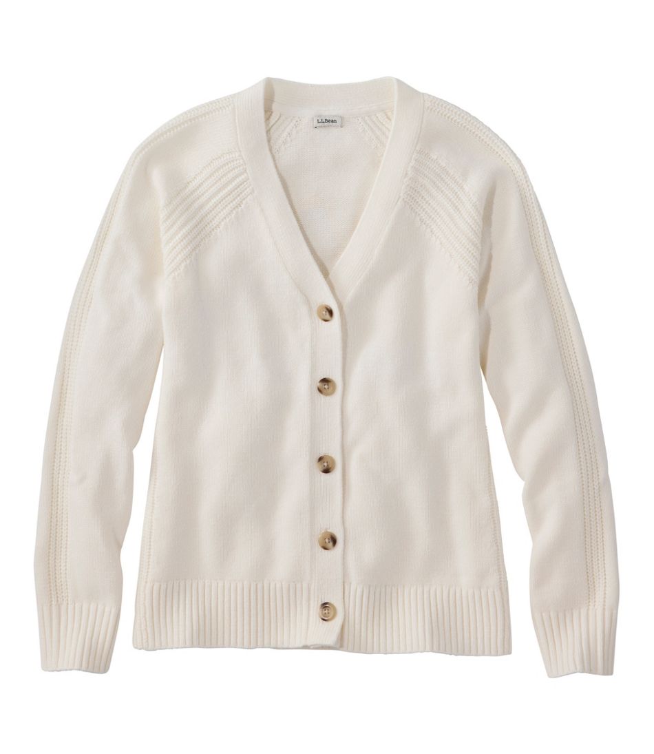 Women's Mariner Shaker Sweater, V-Neck Cardigan | L.L.Bean US