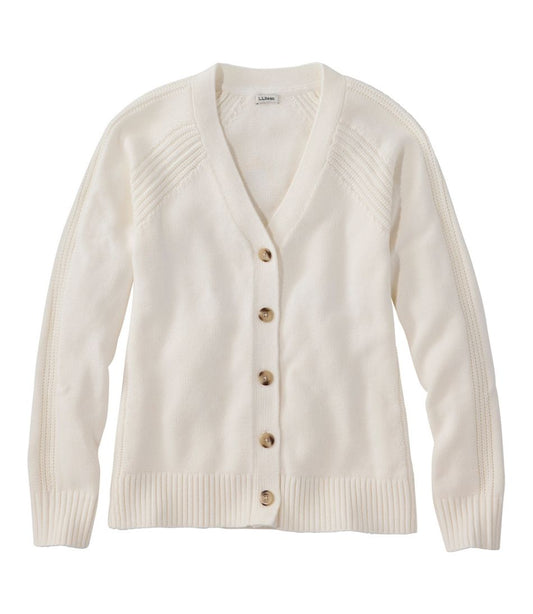 Women's Mariner Shaker Sweater, V-Neck Cardigan | L.L.Bean US