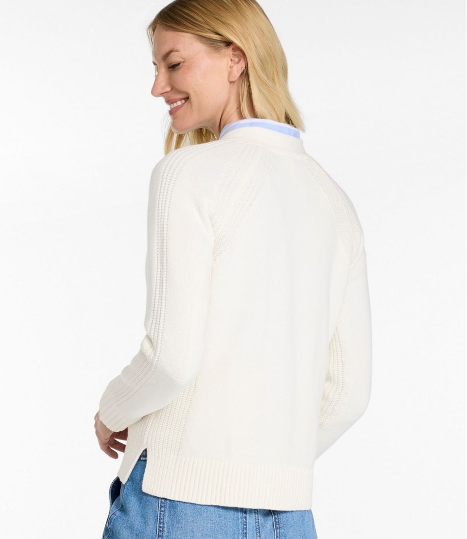 Women's Mariner Shaker Sweater, V-Neck Cardigan | L.L.Bean US