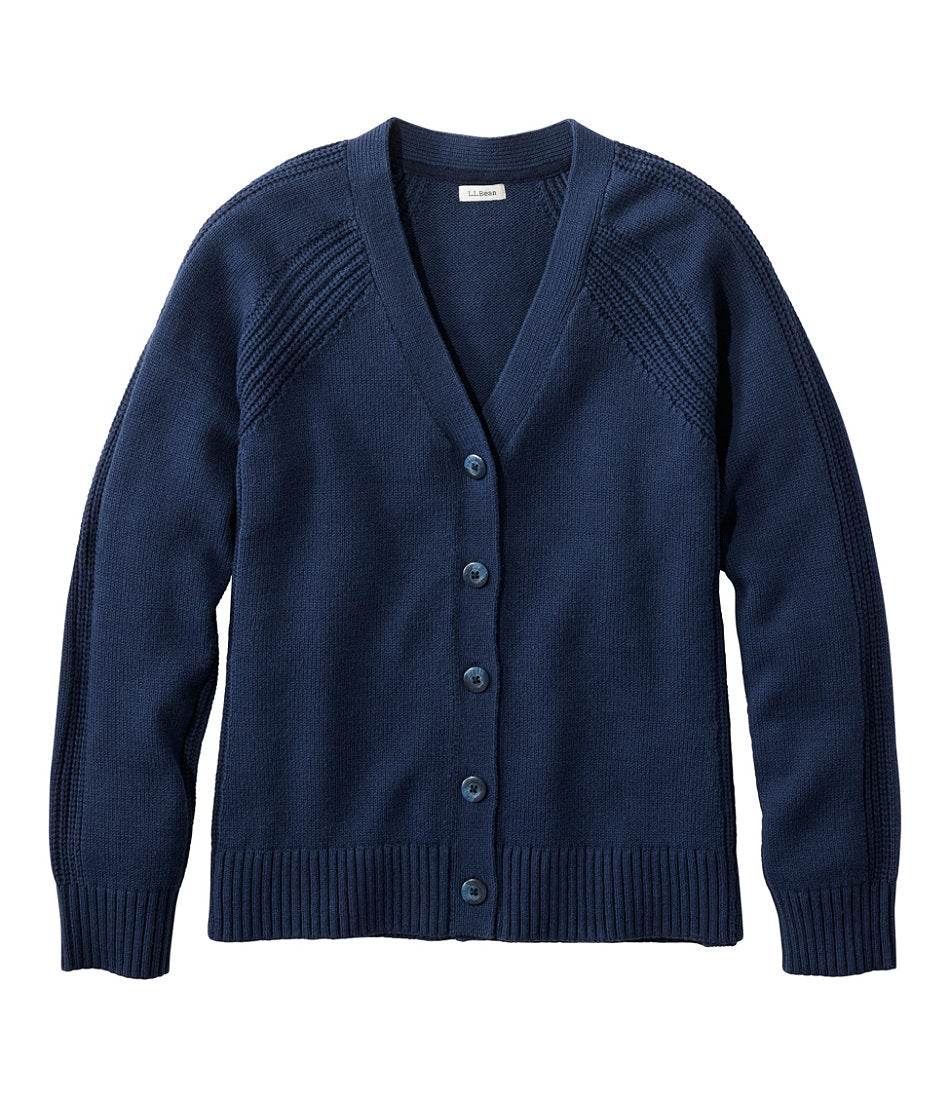 Women's Mariner Shaker Sweater, V-Neck Cardigan | L.L.Bean US