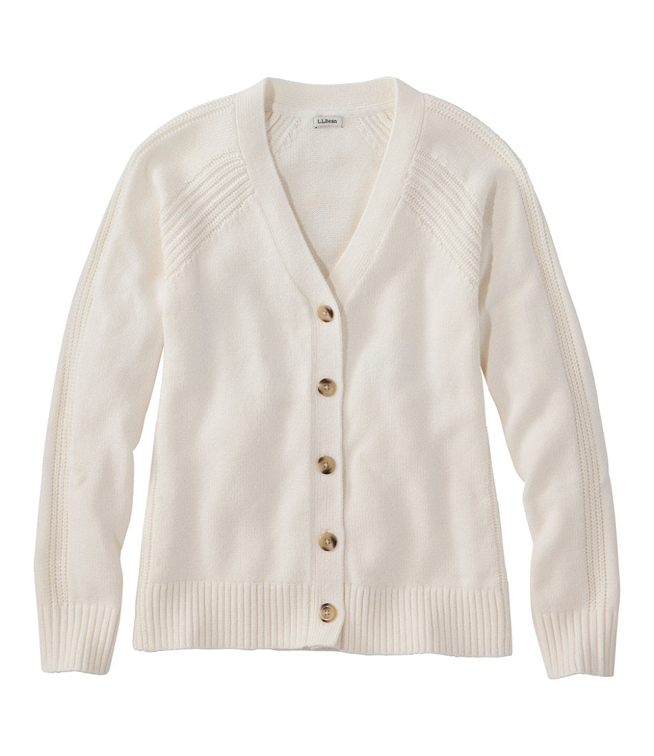 Women's Mariner Shaker Sweater, V-Neck Cardigan | L.L.Bean US