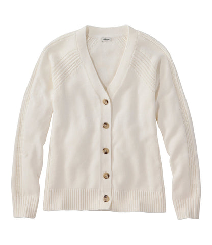 Women's Mariner Shaker Sweater, V-Neck Cardigan | L.L.Bean US