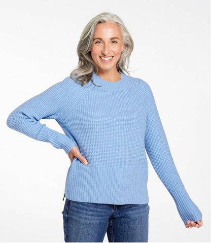 Women's SuperSoft Waffle Sweater, Crewneck | L.L.Bean discount