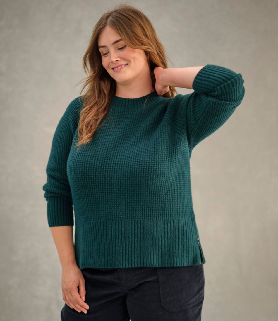 Women's SuperSoft Waffle Sweater, Crewneck | L.L.Bean discount