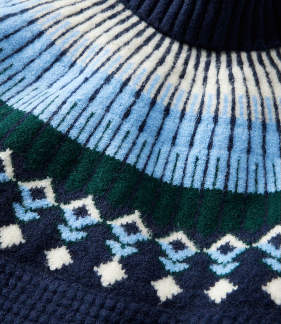 Women's SuperSoft Waffle Sweater, Turtleneck Fair Isle | L.L.Bean online