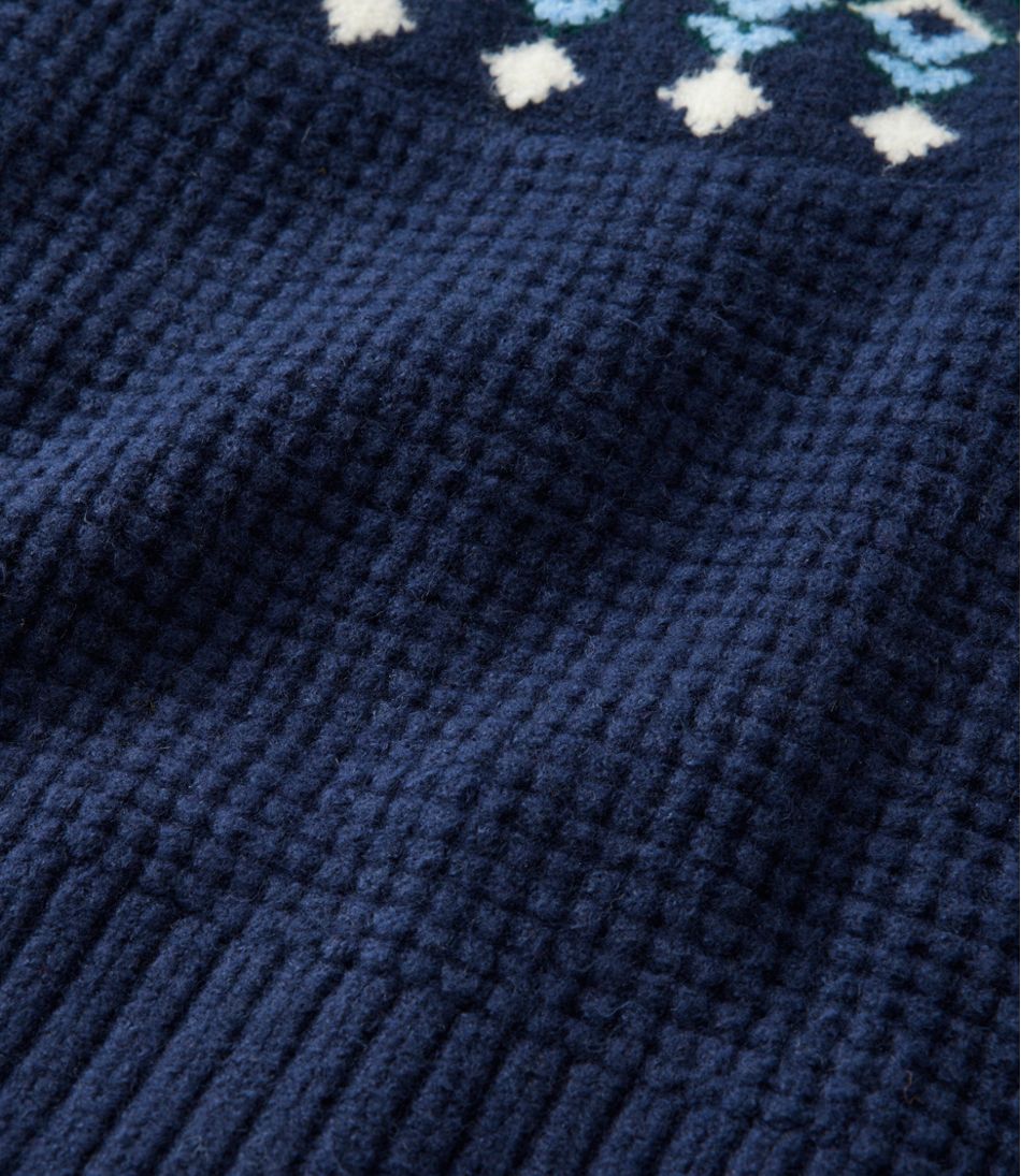 Women's SuperSoft Waffle Sweater, Turtleneck Fair Isle | L.L.Bean online