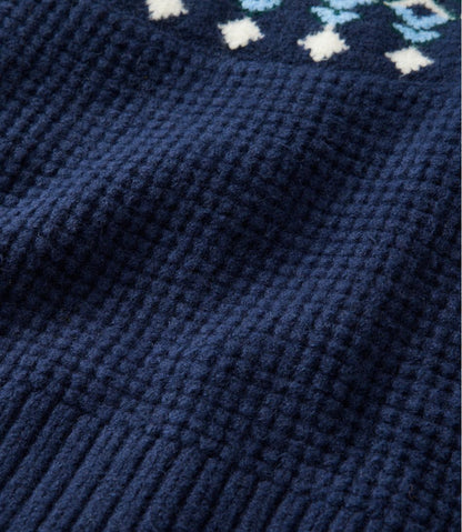 Women's SuperSoft Waffle Sweater, Turtleneck Fair Isle | L.L.Bean online
