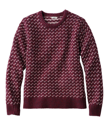 Women's Bean's Classic Ragg Wool Sweater, Crewneck Bird's-Eye | L.L.Bean for sale