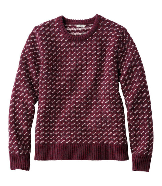 Women's Bean's Classic Ragg Wool Sweater, Crewneck Bird's-Eye | L.L.Bean for sale