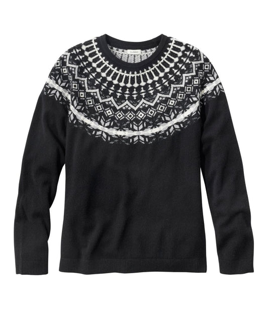 Women's Classic Cashmere Sweater, Crewneck Fair Isle | L.L.Bean online