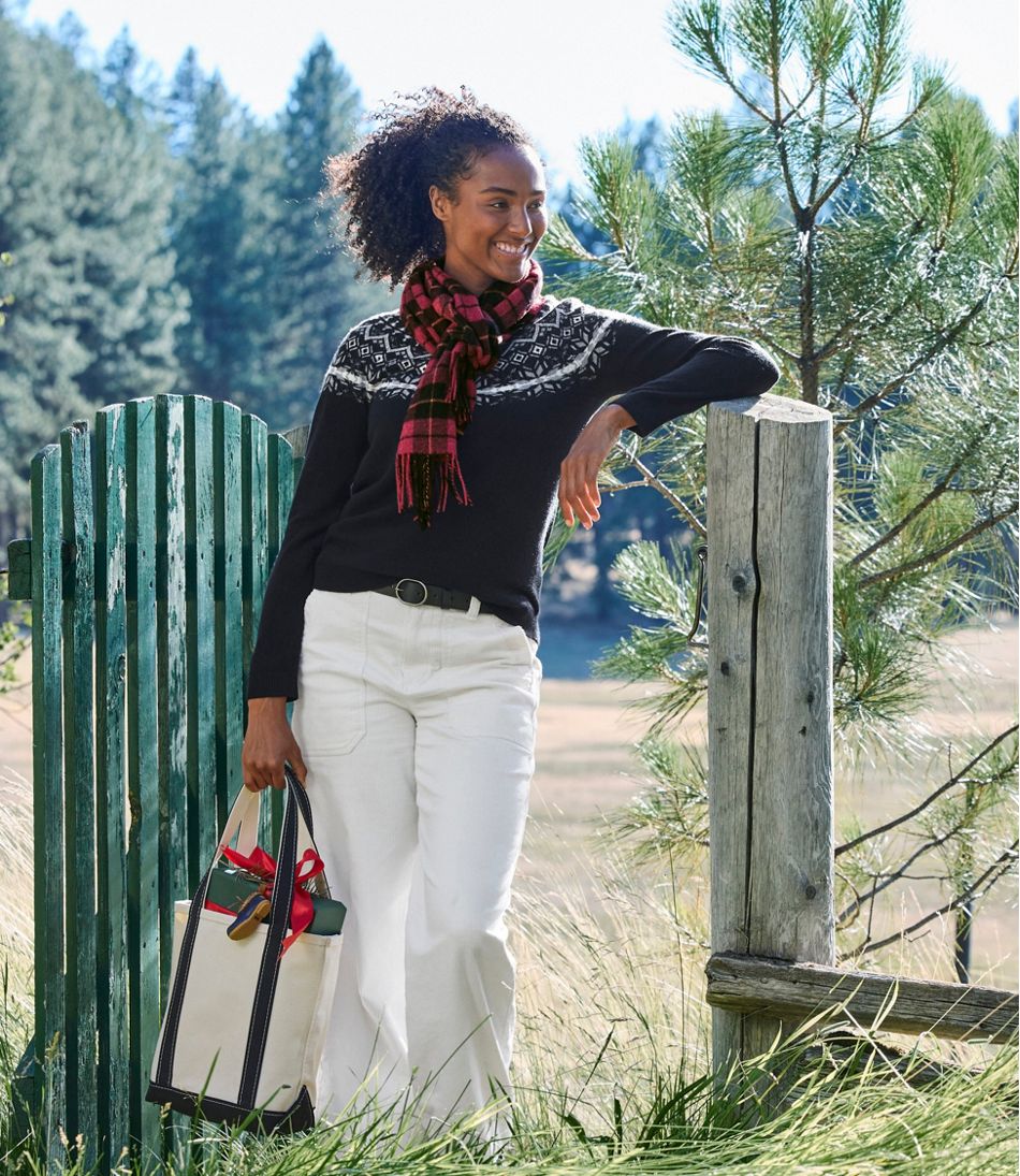 Women's Classic Cashmere Sweater, Crewneck Fair Isle | L.L.Bean online