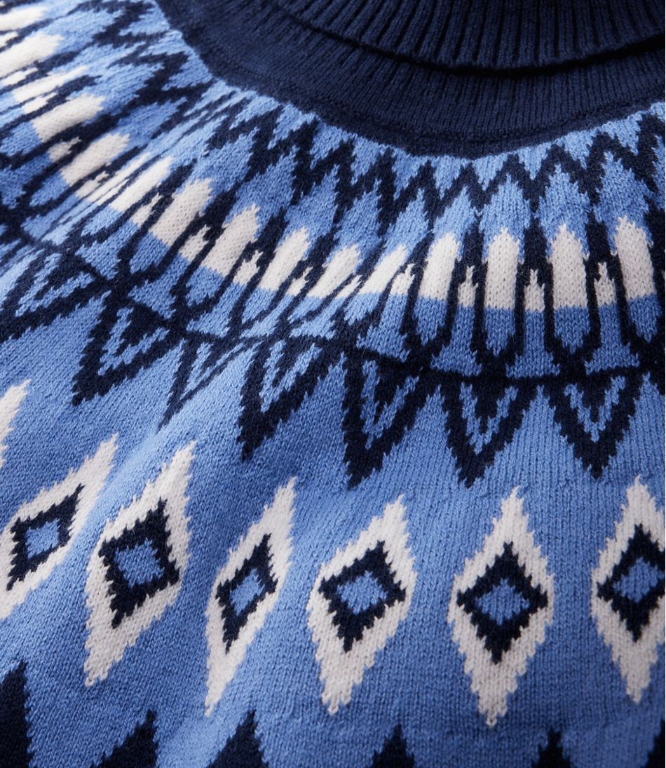 Women's Cotton/Cashmere Sweater, Turtleneck Fair Isle | L.L.Bean discount