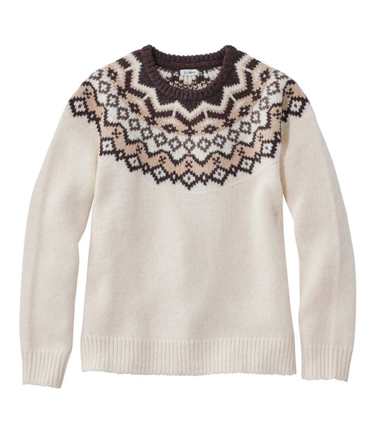 Women's Bean's Classic Ragg Wool Sweater, Crewneck Fair Isle | L.L.Bean sale