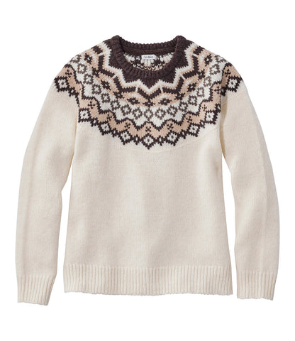 Women's Bean's Classic Ragg Wool Sweater, Crewneck Fair Isle | L.L.Bean sale